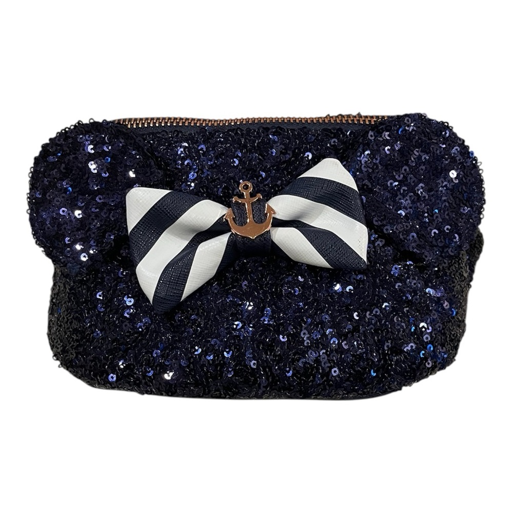 NWT Loungefly • Disney Cruise Line Navy Sequin Belt Bag/Fanny Pack - Picture 2 of 8